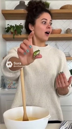 theres a frog down her shirt