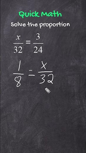 Solve A Proportion By Reducing A Fraction
