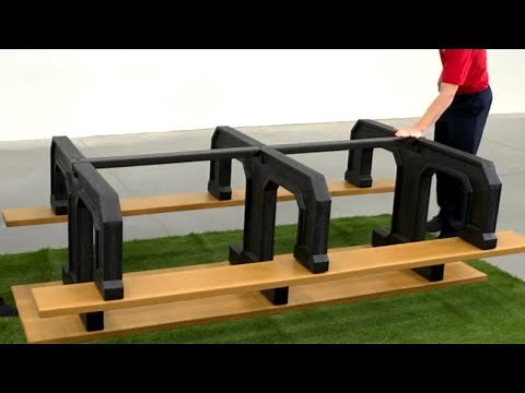 How to Assemble Rectangle Recycled Plastic Picnic Tables