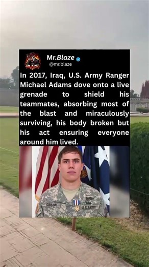 In 2017, Iraq U.S Army Ranger Michael Adams dove onto a live