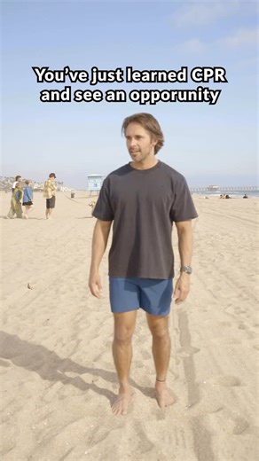 David Brubaker on Instagram: "CPR gone wrong #beach #cpr #mistake"