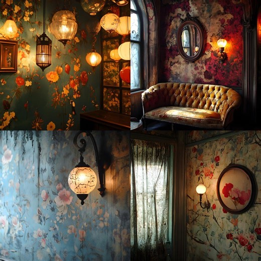 Vintage Wallpaper Room Digital Backdrop - Retro Photo Background - Etsy