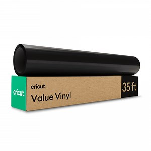 Cricut Black Permanent Vinyl Bulk Roll, 35 ft Craft Adhesive Vinyl