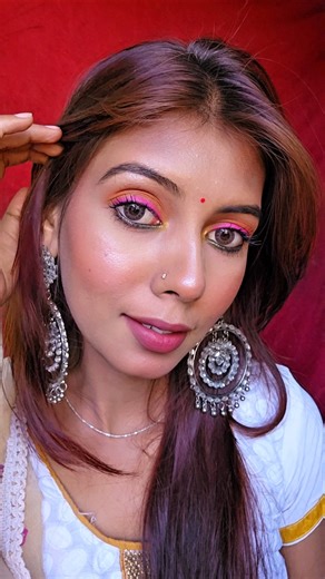 Day 28 - colour full eyes makeup tutorial #shorts #eyemakeup