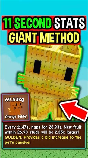 11 SECOND STAT PET in Roblox Grow a Garden..