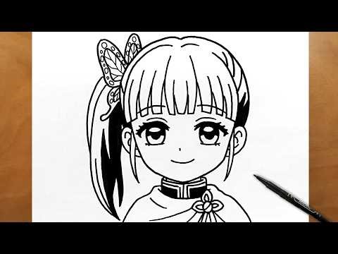 How to Draw Kanao Tsuyuri Step by Step | Demon Slayer