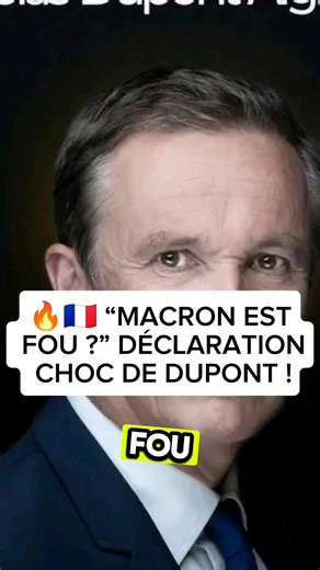 🔥🇫🇷 “MACRON EST F0U ?” DÉCLARATION CHOC DE DUPONT-AIGNAN ! #Macron #MacronDestitution #MacronDemission #France #franceinfo Partagez et abonnez-vous pour plus de contenu | Magasin D'info