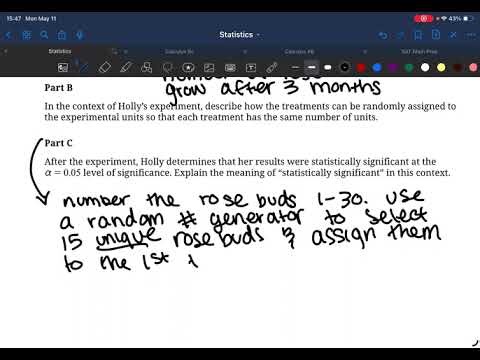 AP Statistics 2026 FRQ - Sample Response # 2 - Rosebuds