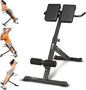 Lifepro SculptTrainer Roman Chair – Hyperextension Bench for Strength Training – Adjustable Back Extension Machine, Ab Bench & Foldable Sit-Up Bench for Athletes, Core Work & Home Gym Workouts