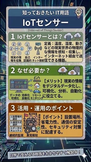 「IoTセンサー」って何？10秒でわかるIT用語解説 #shorts
