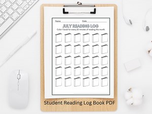Summer Reading Log • K-5 Tracker • Printable PDF Download - Etsy
