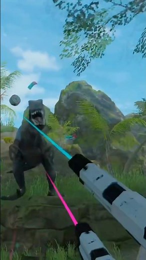 Slow Motion Action | T-Rex Kingdom | Epic Roller Coasters VR | #vr #shorts #gaming #funny