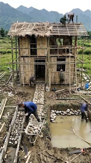 Bamboo Dream House Transformation From Raw Build to Luxury Paradise Satisfying Timelapse