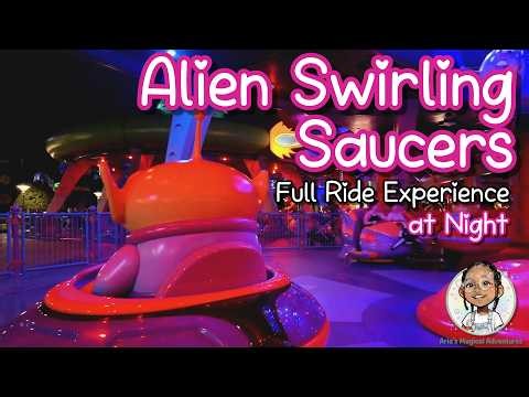 We Found ALIENS in Disney World! 👽 | Alien Swirling Saucers Full Ride POV in 4K