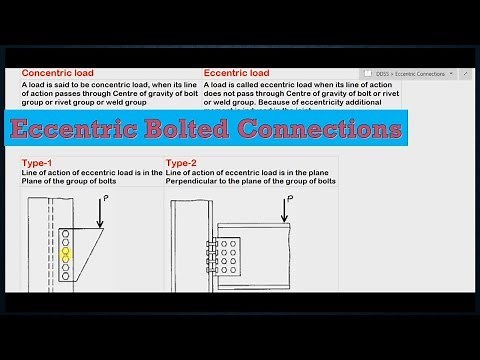 Eccentric Bolted Connections | Eccentric Loading | Design of Steel Structures