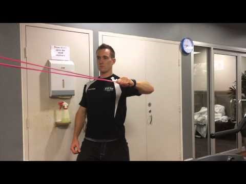 Resistance band horizontal pull with external rotation