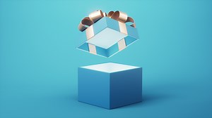 Opening gift box, festivals and celebrations, 3d rendering.