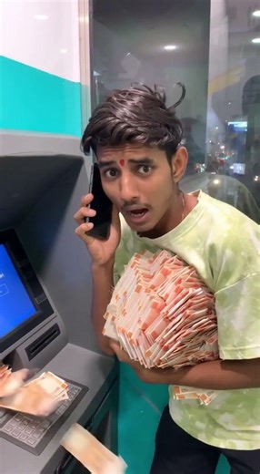 ATM machine me se nikle unlimited paise 🤩😱😱💸💸#viral #fullpublic #funny #comedy #minivlog