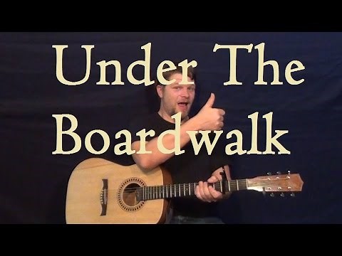 Under the Boardwalk (The Drifters) Easy Guitar Lesson Easy Strum Chord How to Play - G D C Em