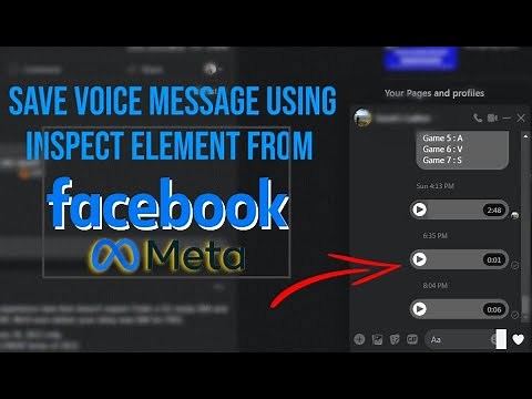 HOW TO DOWNLOAD VOICE MESSAGE IN FACEBOOK
