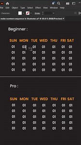7.7K views · 68 reactions | Make Number Sequence in Adobe Illustrator...