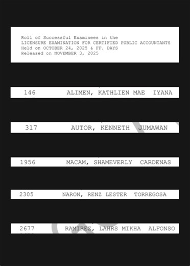 955K views · 20K reactions | Magrereklamo pero hindi susuko! Congratulations to our Study Buddies from Pamantasan ng Lungsod ng Valenzuela who conquered the October 2025 CPALE! Your shared struggles, sleepless nights, and unbreakable determination have finally paid off! Kathlien Mae Alimen, CPA Kenneth Autor, CPA Shameverly Macam, CPA Renz Lester Naron, CPA Lahrs Mikha Ramirez, CPA #TatakREO | REO CPA Review - Real Excellence | Facebook