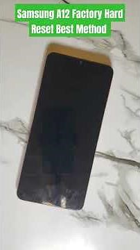 Samsung Galaxy A12 Factory Hard Reset Best Steps|How to Factory Reset Samsung A12 #samsung#hardreset