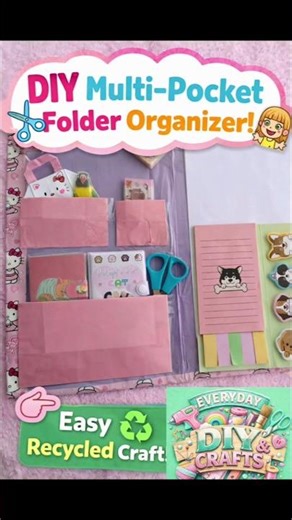 DIY Multi-Pocket Folder Organizer | Recycled Craft