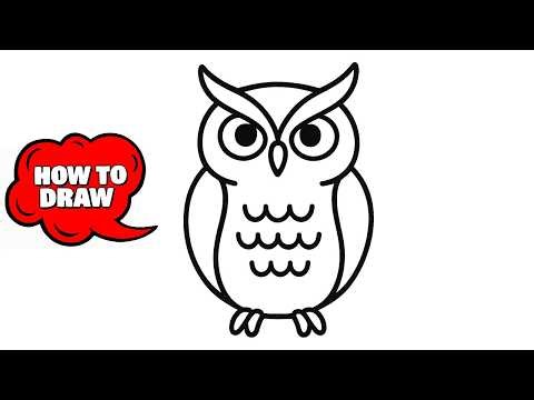 How to Draw an Owl Easily | Simple Owl Drawing Tutorial