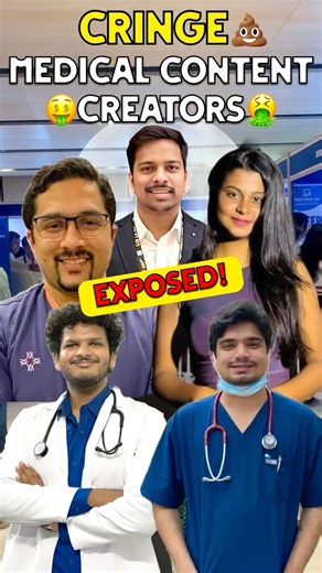 Pratik🩺💎 on Instagram: "EXPOSING The DARK REALITY of Top Medical Content Creators😱😡Leaded by @health.with.vg Kyunki saare Content Creators toh Hain he FAALTU!💩🤬 Thank you so much our Kind sponsors 💙 👉 @doctutorials 👉 @oncourse_ai 👉 @academically.global 👉 @dbmci.official 👉 @zynerd.counselling 👉 @aiwohealth 👉 @letshyphen 👉 @mcaffeineofficial #mcc2025 #medical #mbbs #medicalcontent #medico #medicalcollege #collegelife #exposed #contentcreator #neetpg #inicet #mbbsstudents #neet #neet