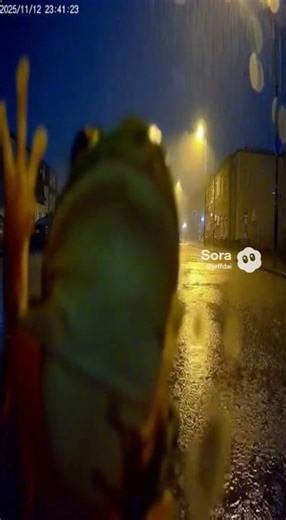 Frog Jumps on Security Camera Lens 😂
