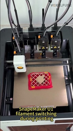 Snapmaker U1 Multi Color Filament Swap During Printing Process #3dprinting #snapmaker