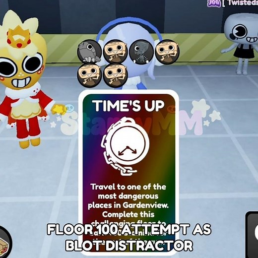 FLOOR 100 RUN AS BLOT DISTRACTOR IN DANDY'S WORLD #roblox #update #dandysworld