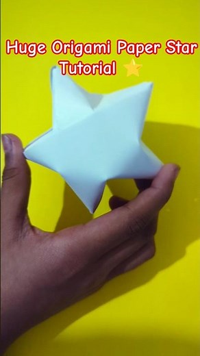 GIANT Origami Paper Star 😱✨ No Glue! Easy DIY Room Decor #origami #papercraft #diy