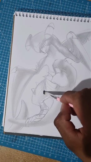 dibujo a Garchomp - pokemón #drawing #art