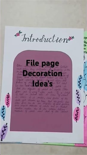 idea's for project file page