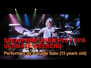 Kanade Sato(13y old)/Drum Solo In Singapore（Digest）