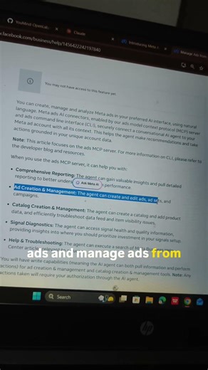 Meta just gave Claude & ChatGPT control of your Ads 🤯 #shorts
