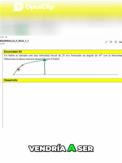 🦉Altura Máxima: Balón Lanzado 45° (Física Fácil) #tareas #examen #upn #clasesonline