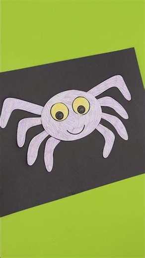Easy spider craft 🕷️ #halloweencrafts #spider #kidscrafts
