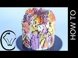 Buttercream Graffiti Splatter Cake by Cupcake Savvy's Kitchen