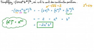 Simplifier une expression impliquant des exposants