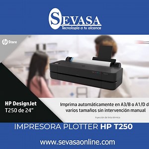 4.3K views | IMPRESORA PLOTTER HP T250 • Optimizada hasta 2400 x 1200...