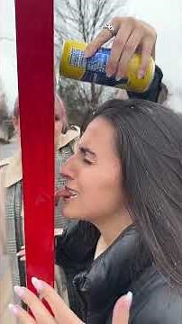 she glued her tongue to a stop sign