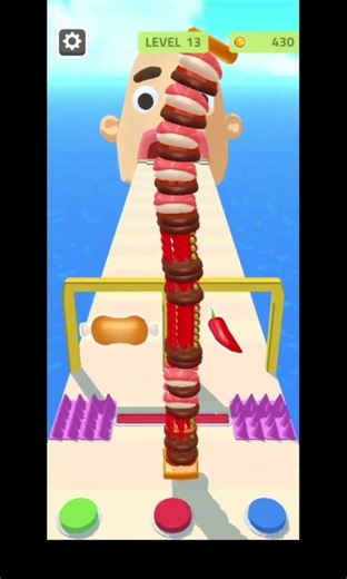 Sandwich Runner Funny gameplay #sandwichrunner level 13 #gaming #funnygames