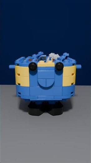 LEGO Animation. From Pieces to an Adorable Minion! #lego #animation #minions #shorts