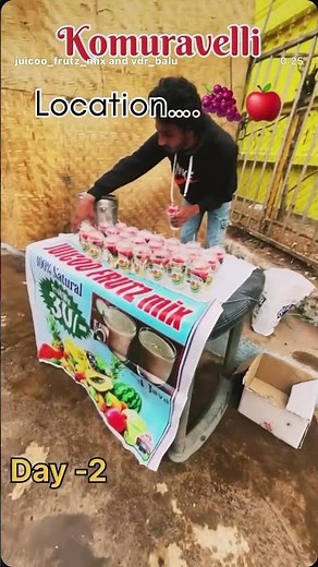 JUICOO FRUTZ mix🍎🍇 and Ragi java #small business #komuravelli