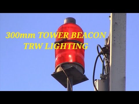 red flashing tower beacon light