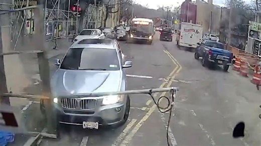 New York City bus captures Bronx building collapse