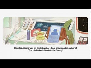 Douglas Adams Google Doodle